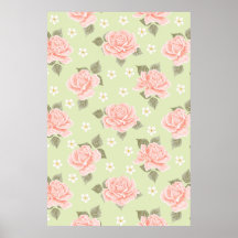 Soft pink roses poster