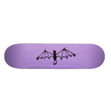 Soft Purple Funny Little Bat Skate Boards