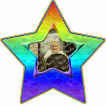 Soft Rainbow Custom Photo Star Ornament Photo Sculpture