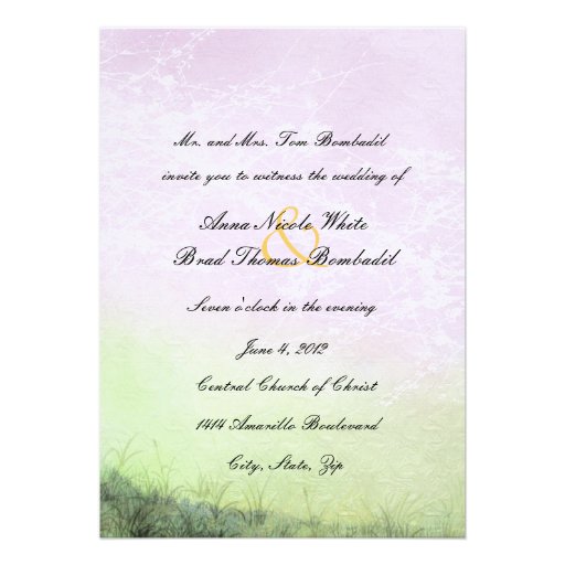 Soft Sea Grass Wedding Invitation