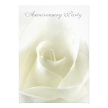 Soft White Rose  Invitation