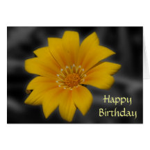 Soft Yellow Flower Birthday Card