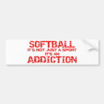 Softball Addiction Bumper Sticker
