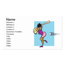 Softball Batter Business Card Templates