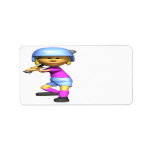 Softball Batter Personalized Address Labels