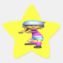Softball Batter Star Stickers