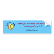 Softball-Blue Bumper Stickers