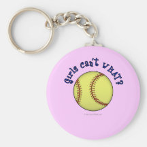 Softball-Blue Key Chains
