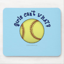 Softball-Blue Mousepads