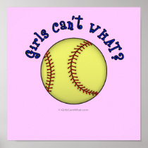 Softball-Blue Poster