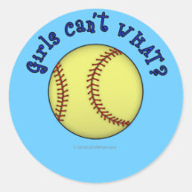 Softball-Blue Stickers