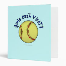 Softball-Blue Vinyl Binders