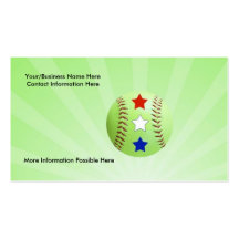 Softball Business Card Template