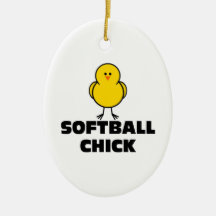Softball Chick Ornament