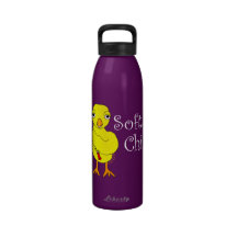 Softball Chick Text Reusable Water Bottle
