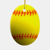 Softball Christmas Ornament