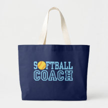 Softball Coach Canvas Bag
