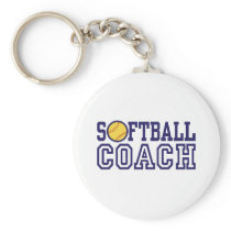 Softball Coach Keychain