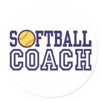 Softball Coach Sticker