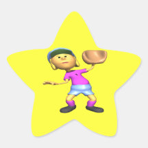 Softball Fielder Sticker