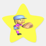 Softball Fielder Stickers