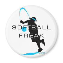 Softball freak - Pitcher front Magnet
