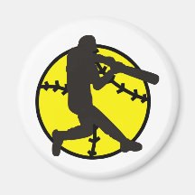 Softball Hitter Refrigerator Magnet