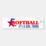 SOFTBALL- It's A Girl Thang Bumper Sticker