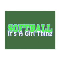 Softball- It's A Girl Thing Postcards