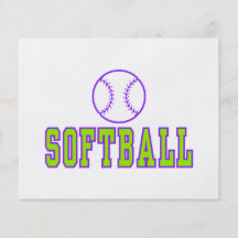 softball logo purple and green flyers