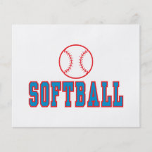 softball logo red and blue personalized flyer