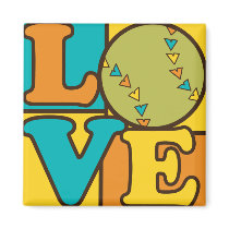 Softball Love Refrigerator Magnet