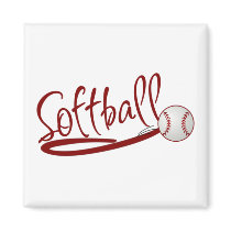 Softball Fridge Magnets