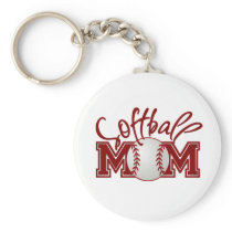 Softball MOM Keychain