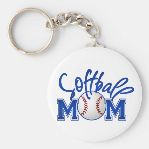 Softball Mom Keychain