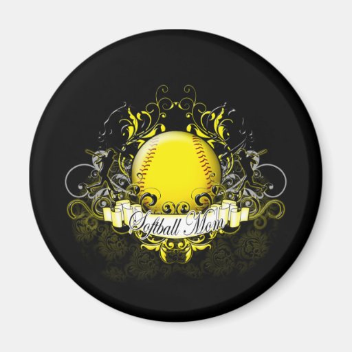 Softball Mom Refrigerator Magnet
