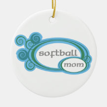 Softball Mom Swirl Ornaments
