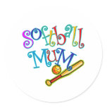 Softball Mum Stickers