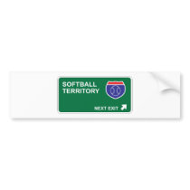 Softball Next Exit Bumper Stickers