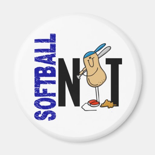 Softball Nut 1 Refrigerator Magnet