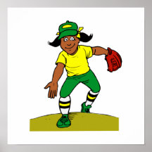 Softball Pitcher Poster