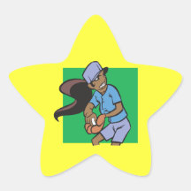 Softball Pitcher Star Stickers