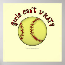 Softball-Red Posters