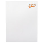 softball script text logo orange letterhead
