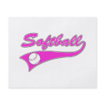 softball script text logo pink flyers