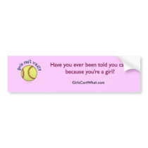 Softball-Sky Blue Bumper Sticker