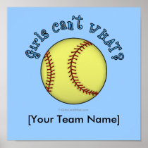 Softball-Sky Blue Posters