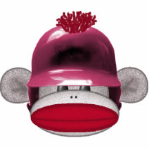 Softball Sock Monkey Wall Sculpture Acrylic Cut Outs