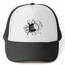 softball tearing through fast ball graphic mesh hat
