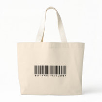 Software Developer Bar Code Canvas Bags